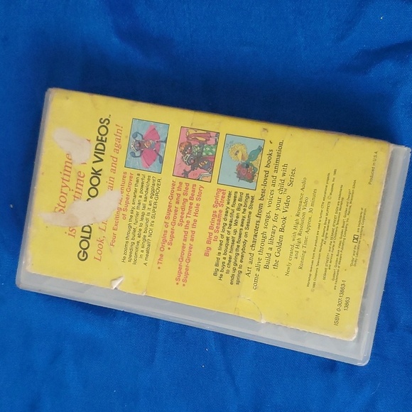 4/$20 five stories of Sesame Street Golden Book Video Super Grover UNTESTED - Picture 2 of 7